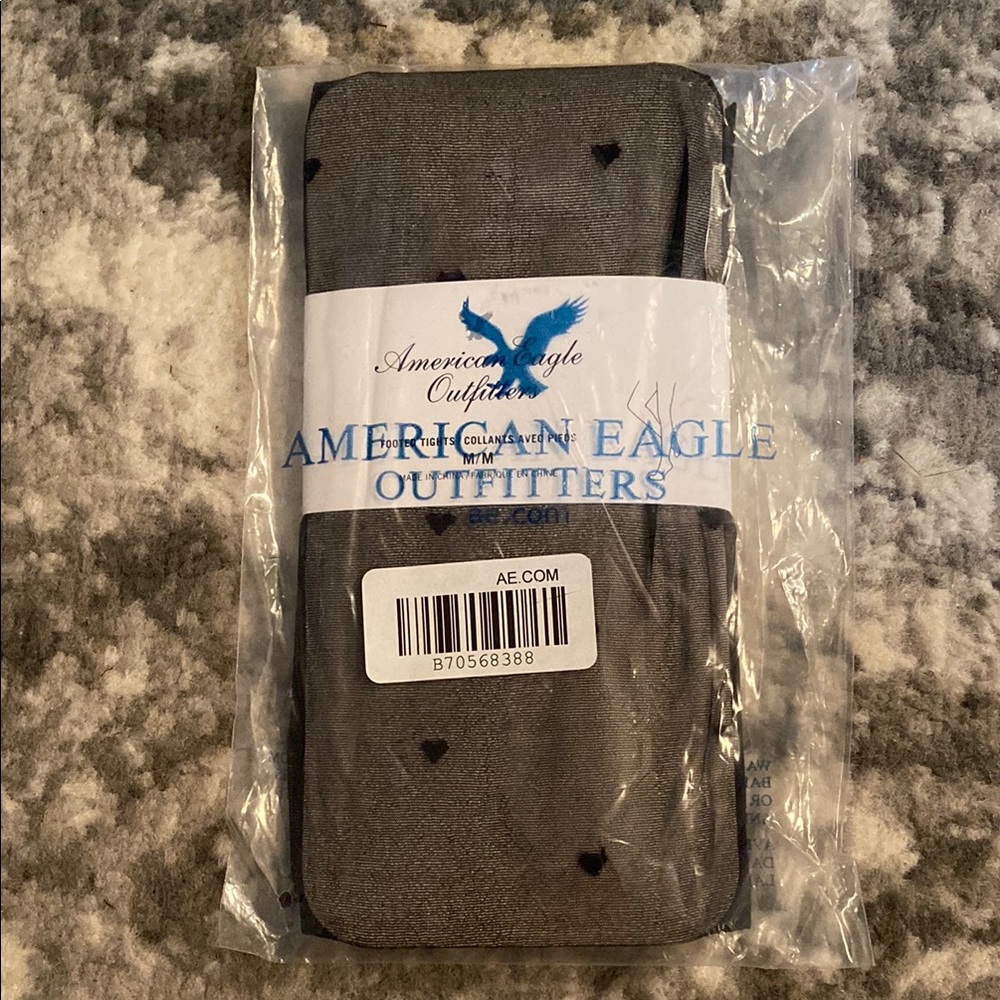 American Eagle Outfitters Gray Heart Tights